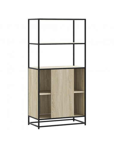 Credenza Rovere Sonoma 68x35x139 cm Legno Multistrato Metallo