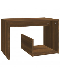 Tavolino Rovere Marrone 59x36x38 cm in Legno Multistrato