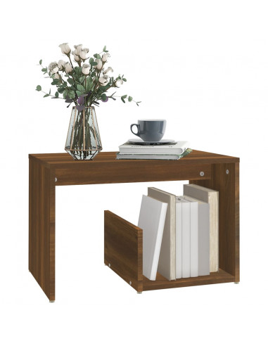 Tavolino Rovere Marrone 59x36x38 cm in Legno Multistrato