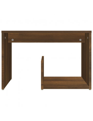 Tavolino Rovere Marrone 59x36x38 cm in Legno Multistrato