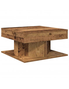 Tavolino da Salotto Legno Antico 55x55x30 cm Legno Multistrato