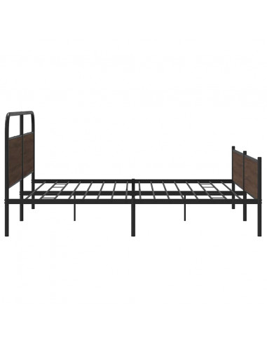 Giroletto senza Materaso in Metallo Rovere Marrone 183x213 cm