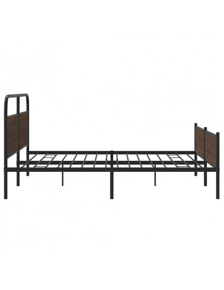Giroletto senza Materaso in Metallo Rovere Marrone 183x213 cm