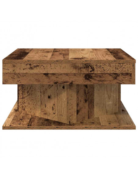 Tavolino da Salotto Legno Antico 55x55x30 cm Legno Multistrato