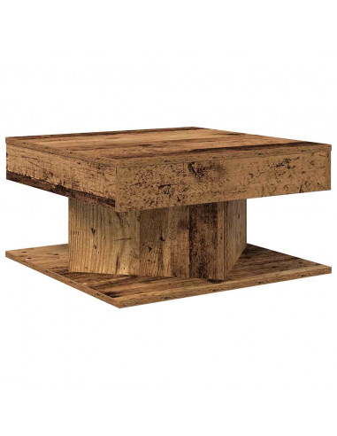 Tavolino da Salotto Legno Antico 55x55x30 cm Legno Multistrato
