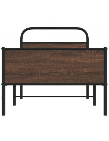 Giroletto senza Materasso Rovere Marrone 100x200 cm Truciolato