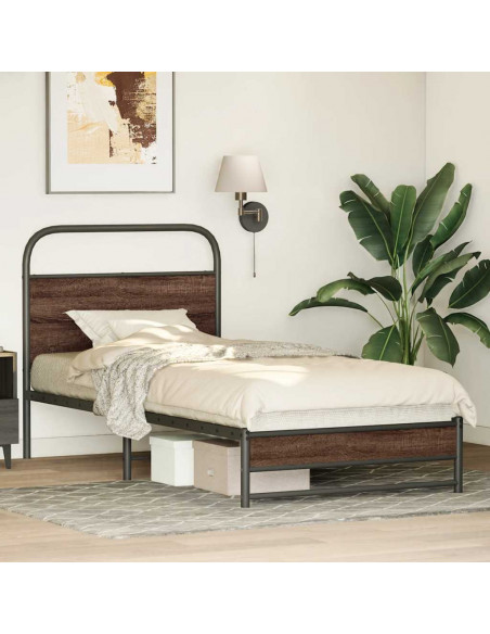 Giroletto senza Materasso Rovere Marrone 107x203 cm Truciolato
