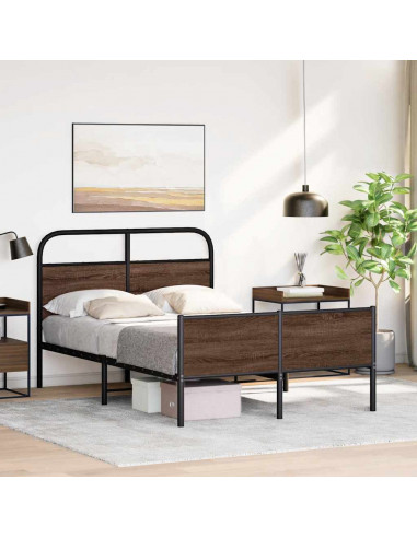 Giroletto senza Materasso Rovere Marrone 120x200 cm Truciolato