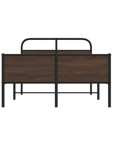 Giroletto senza Materasso Rovere Marrone 135x190 cm Truciolato