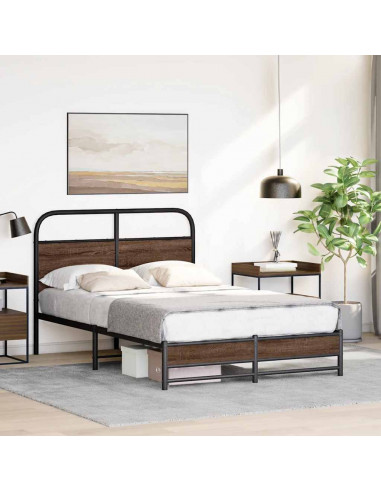 Giroletto senza Materasso Rovere Marrone 140x190 cm Truciolato