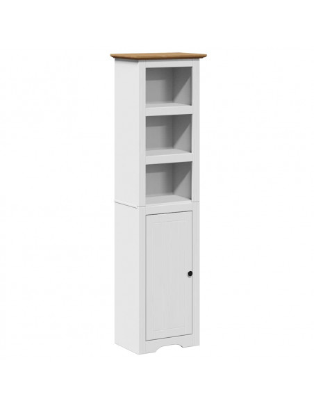 Mobile da Bagno BODO Bianco e Marrone 44x30x160 cm