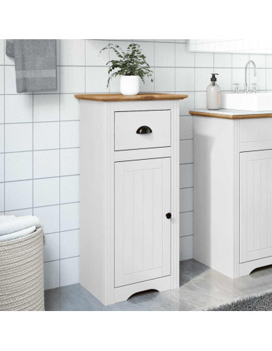 Mobile da Bagno BODO Bianco e Marrone 44x30x90 cm