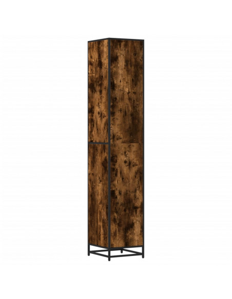 Mobile da Bagno Fumo 35x37,5x188,5 cm in Truciolato e Metallo
