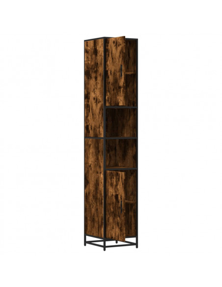 Mobile da Bagno Fumo 35x37,5x188,5 cm in Truciolato e Metallo