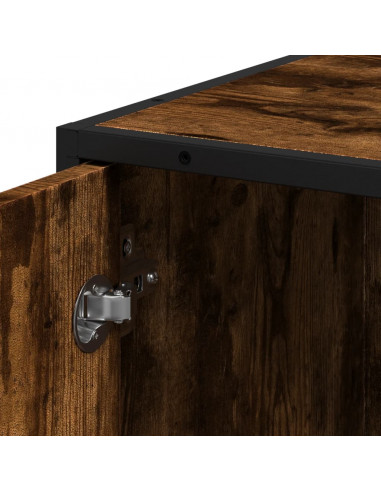 Mobile da Bagno Fumo 35x37,5x188,5 cm in Truciolato e Metallo