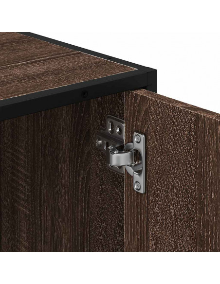 Mobile Lavabo Bagno Rovere Marrone 90x33x60cm Legno Multistrato