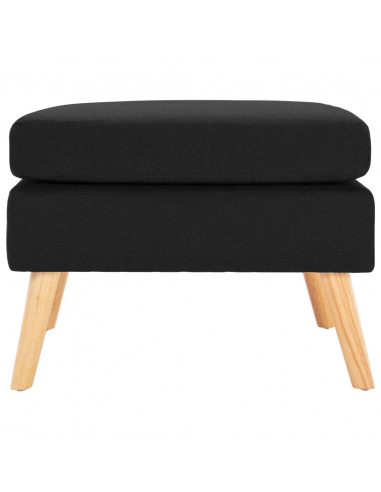 Poggiapiedi Nero in Tessuto
