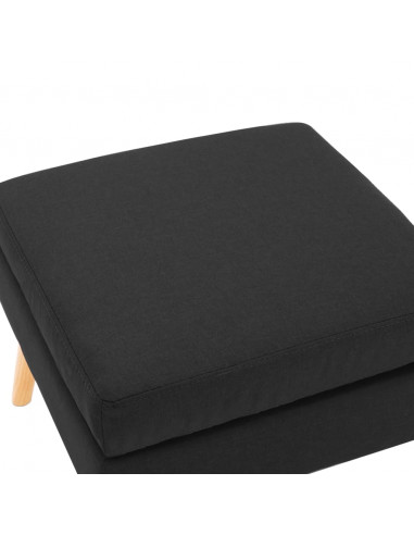 Poggiapiedi Nero in Tessuto