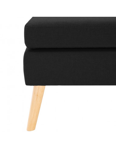 Poggiapiedi Nero in Tessuto