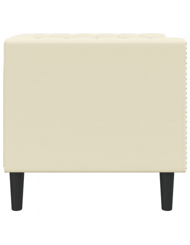 Poltrona Chesterfield Crema in Ecopelle