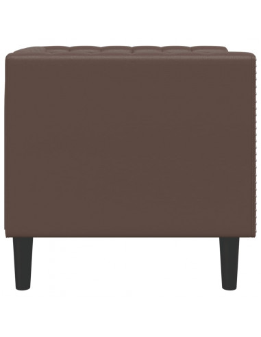 Poltrona Chesterfield Marrone in Similpelle