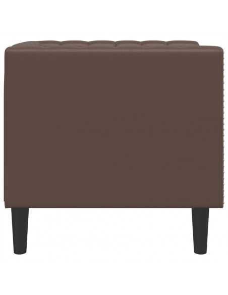 Poltrona Chesterfield Marrone in Similpelle Poltrona Chesterfield Marrone in Similpelle