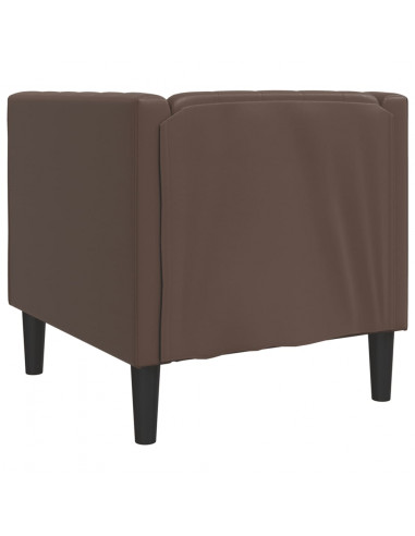 Poltrona Chesterfield Marrone in Similpelle