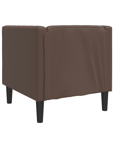 Poltrona Chesterfield Marrone in Similpelle Poltrona Chesterfield Marrone in Similpelle