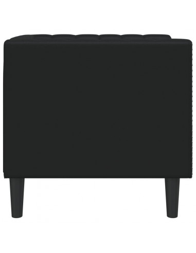 Poltrona Chesterfield Nera in Similpelle