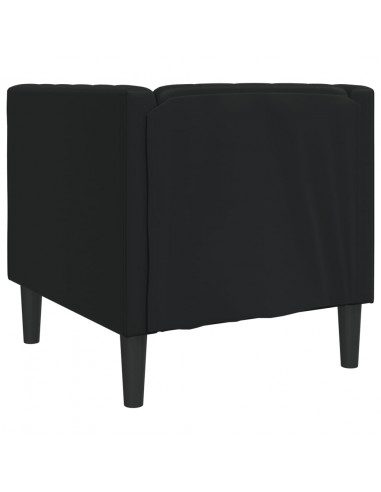 Poltrona Chesterfield Nera in Similpelle