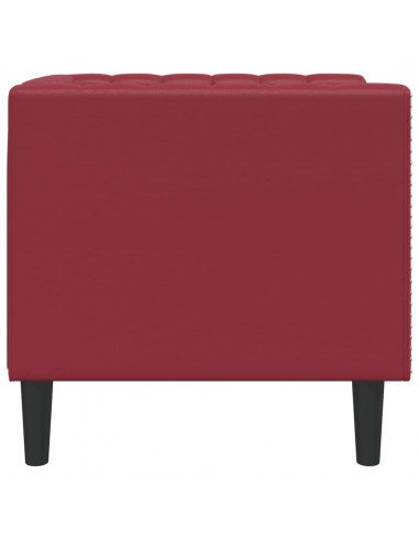 Poltrona Chesterfield Rosso Vino in Similpelle
