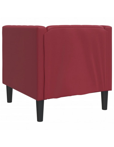 Poltrona Chesterfield Rosso Vino in Similpelle