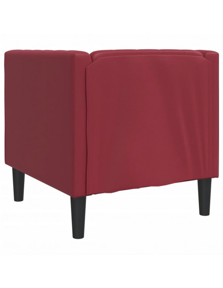 Poltrona Chesterfield Rosso Vino in Similpelle