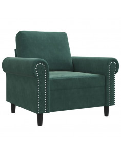 Poltrona Verde Scuro 60 cm Velluto