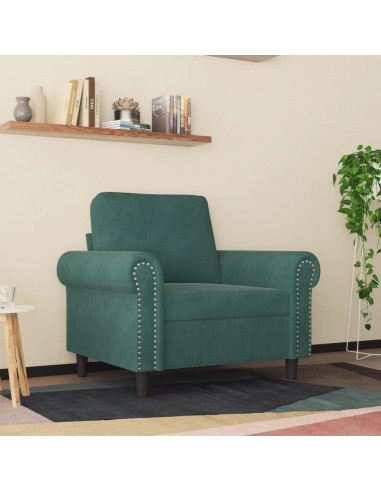 Poltrona Verde Scuro 60 cm Velluto
