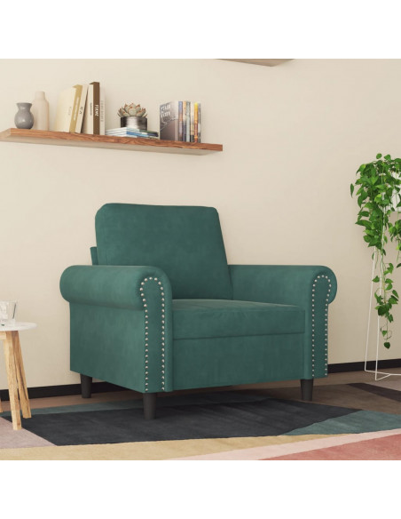Poltrona Verde Scuro 60 cm Velluto