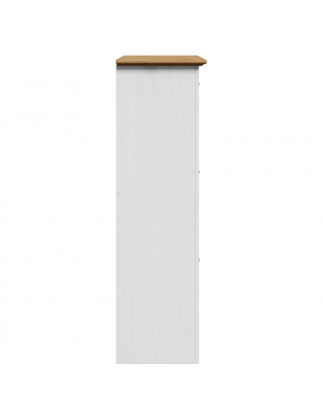 Scarpiera BODO Bianca e Marrone 80x35x118 cm