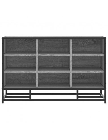 Scarpiera Grigia Sonoma 84x40x53,5 cm Truciolato e Metallo