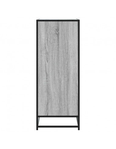 Scarpiera Grigio Sonoma 75x38x97,5 cm Legno Multistrato Metallo
