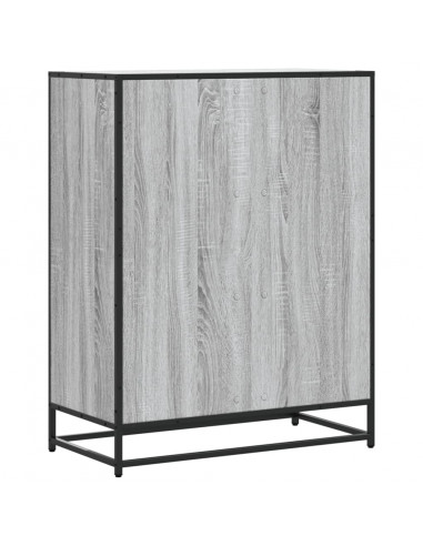 Scarpiera Grigio Sonoma 75x38x97,5 cm Legno Multistrato Metallo