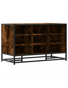 Scarpiera in Rovere Fumo 84x40x53,5 cm in Truciolato e Metallo