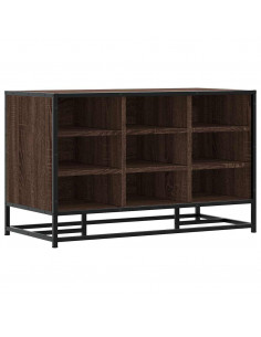 Scarpiera Rovere Marrone 84x40x53,5 cm Truciolato e Metallo