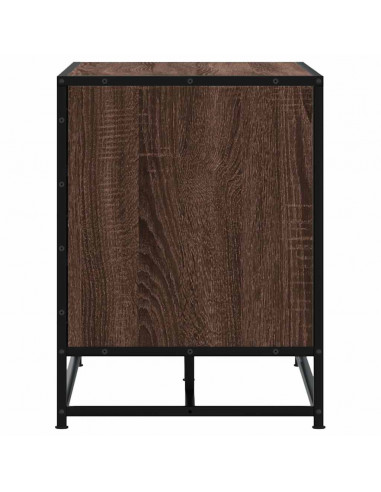 Scarpiera Rovere Marrone 84x40x53,5 cm Truciolato e Metallo