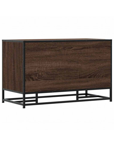Scarpiera Rovere Marrone 84x40x53,5 cm Truciolato e Metallo
