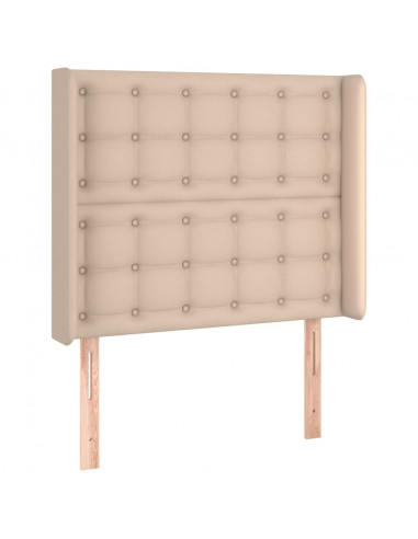 Testiera ad Orecchio Cappuccino 93x16x118/128 cm in Similpelle