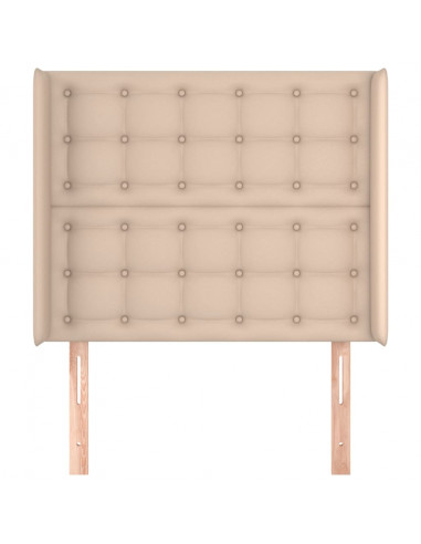 Testiera ad Orecchio Cappuccino 93x16x118/128 cm in Similpelle