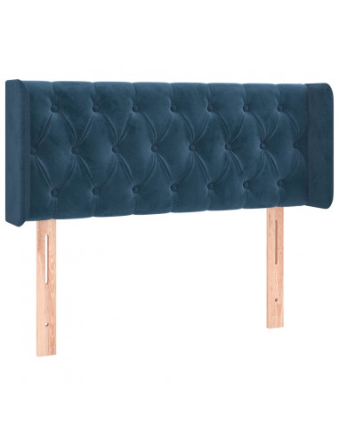 Testiera a LED Blu Scuro 103x16x78/88 cm in Velluto