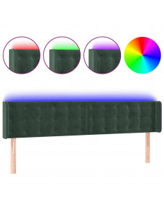 Testiera a LED Verde Scuro 183x16x78/88 cm in Velluto 2