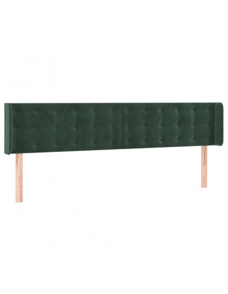 Testiera a LED Verde Scuro 183x16x78/88 cm in Velluto