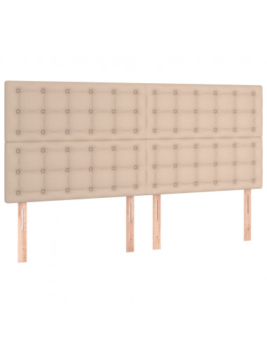 Testiere 4 pz Cappuccino 90x5x78/88 cm in Similpelle